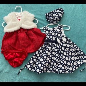 Baby girl dresses size 0-3 months